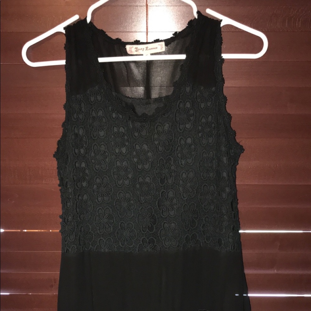 Black lace dress